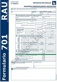 Requisitos pago NIT-RAU (Form N° 701)